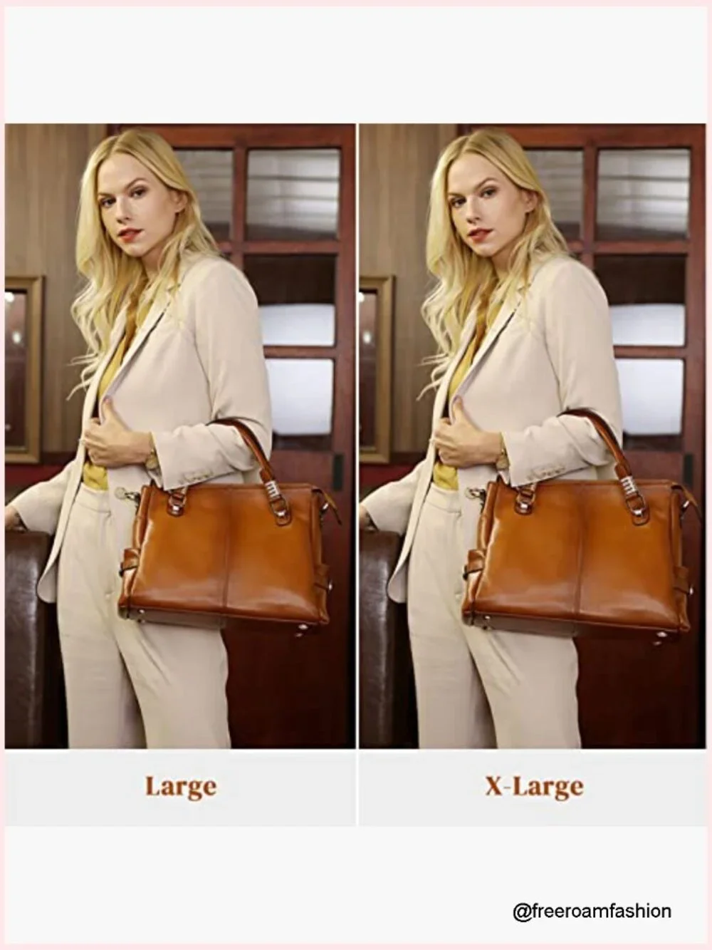 Genuine Leather Satchel Tote Shoulder Bag Laptop Bag Work Bag 14.56x4.92x11.02